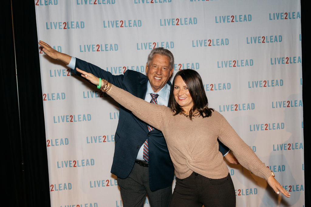 Tara Allen with John C. Maxwell at Live2Lead